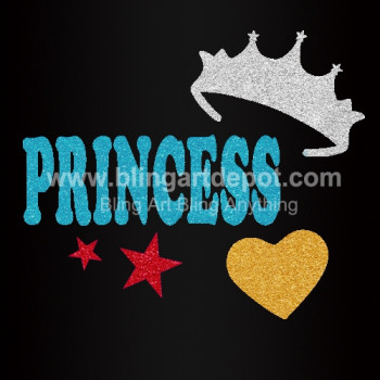 Princess Iron On Transfers Glitter Vinyl Princess Iron On Transfers Glitter Vinyl